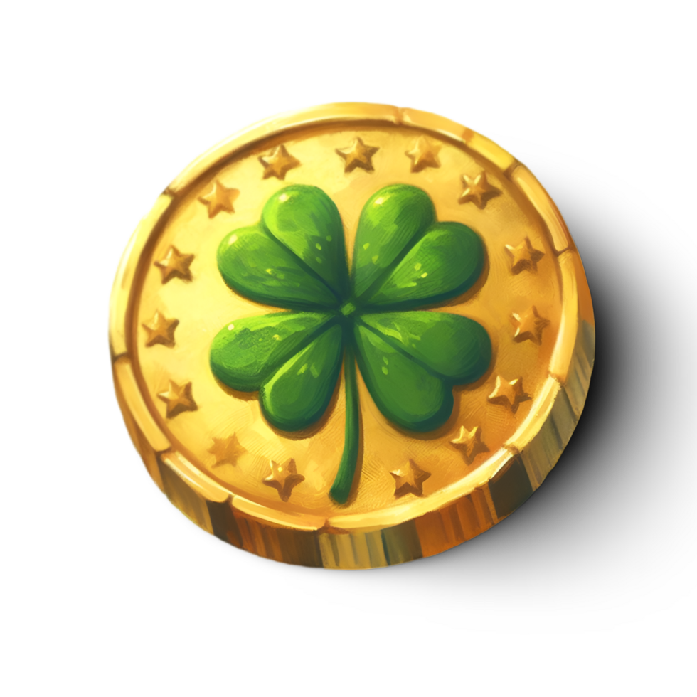 AI generated Lucky Gold Coin png