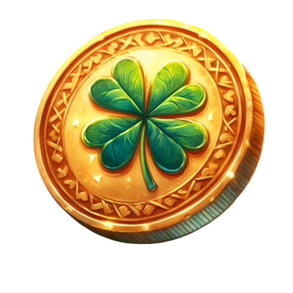 AI generated Lucky Gold Coin png