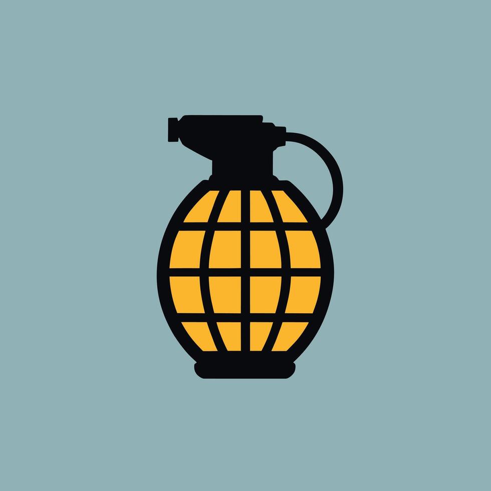 Grenade icon logo clip art vector illustration