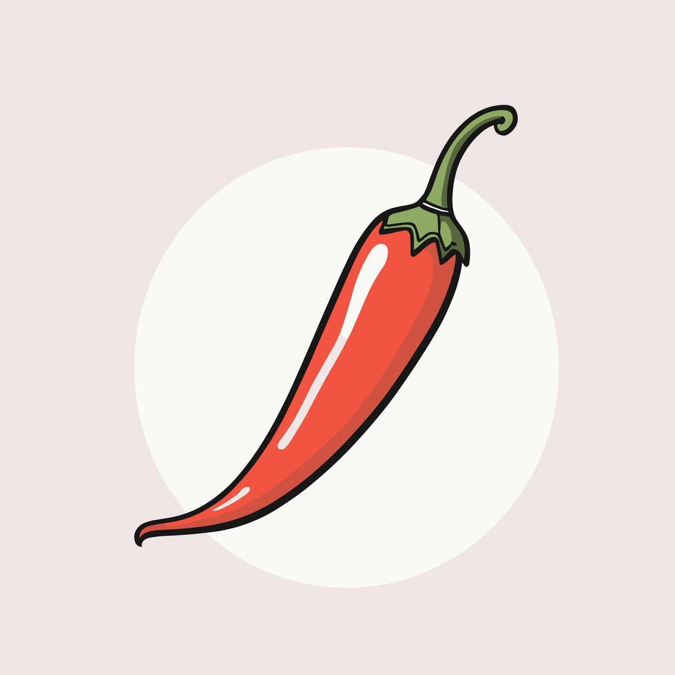 Red hot chilli pepper clip art illustration vector design