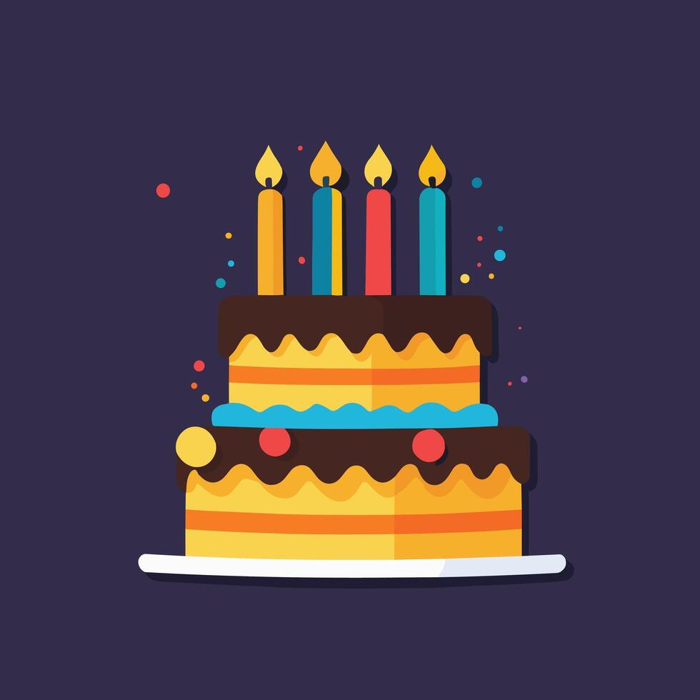 Birthday cake clip art vector illustration