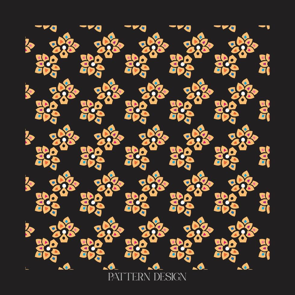 pattern with flowers vector