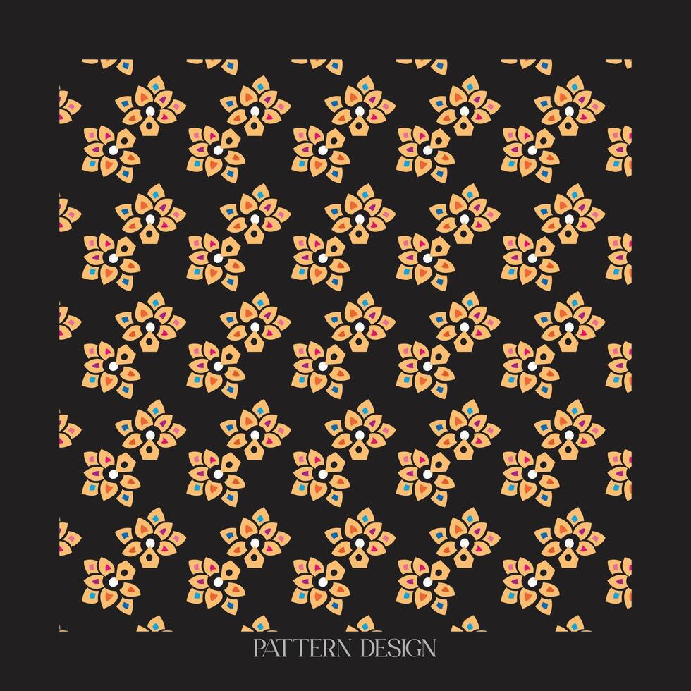 pattern with flowers vector