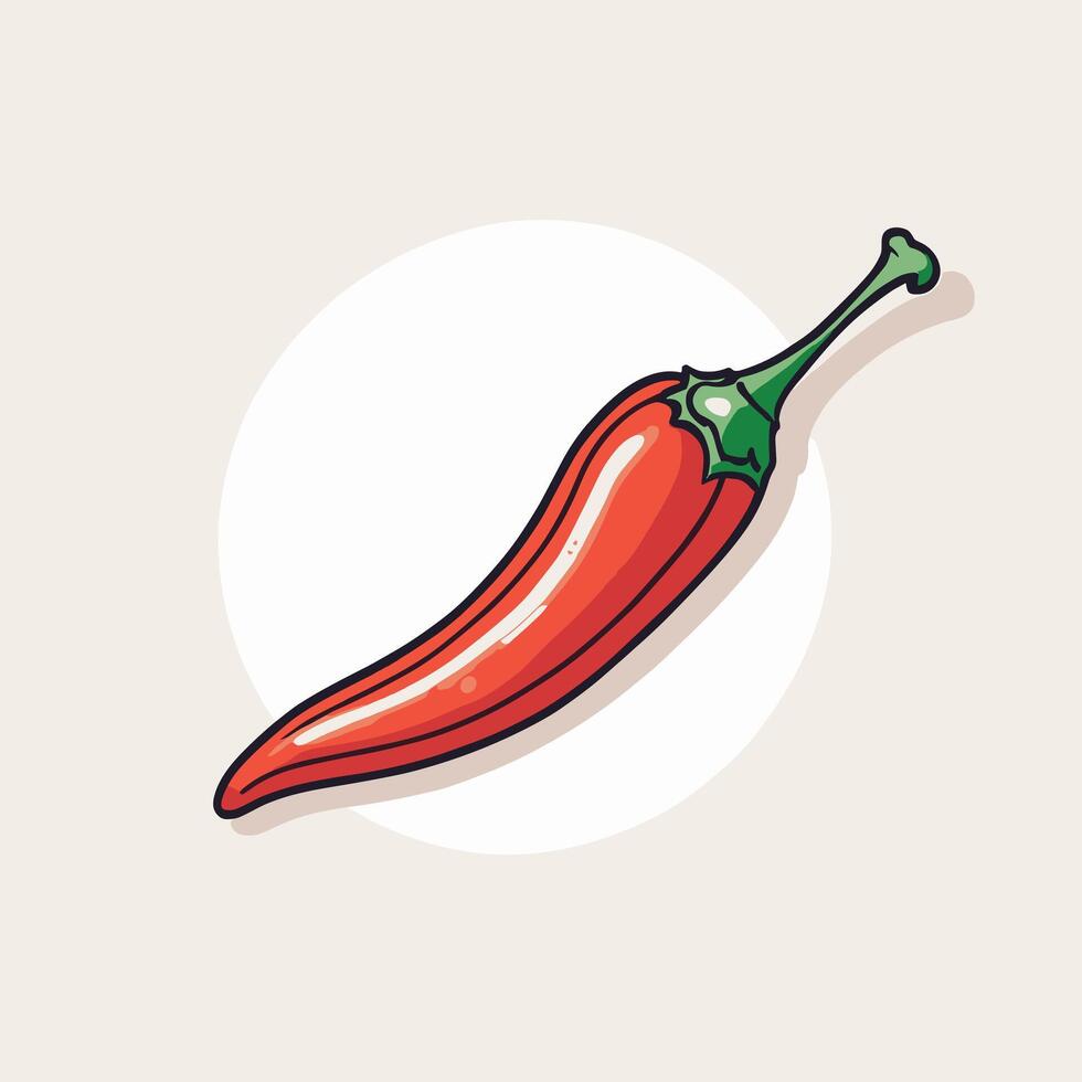 Red hot chilli pepper clip art illustration vector design