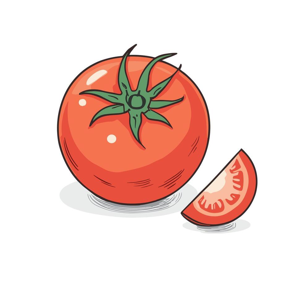 Tomato clip art vector illustration