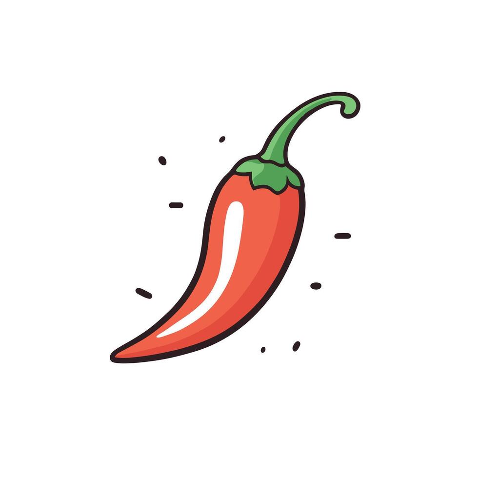 Red hot chilli pepper clip art illustration vector design