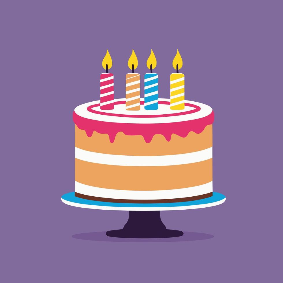 Birthday cake clip art vector illustration