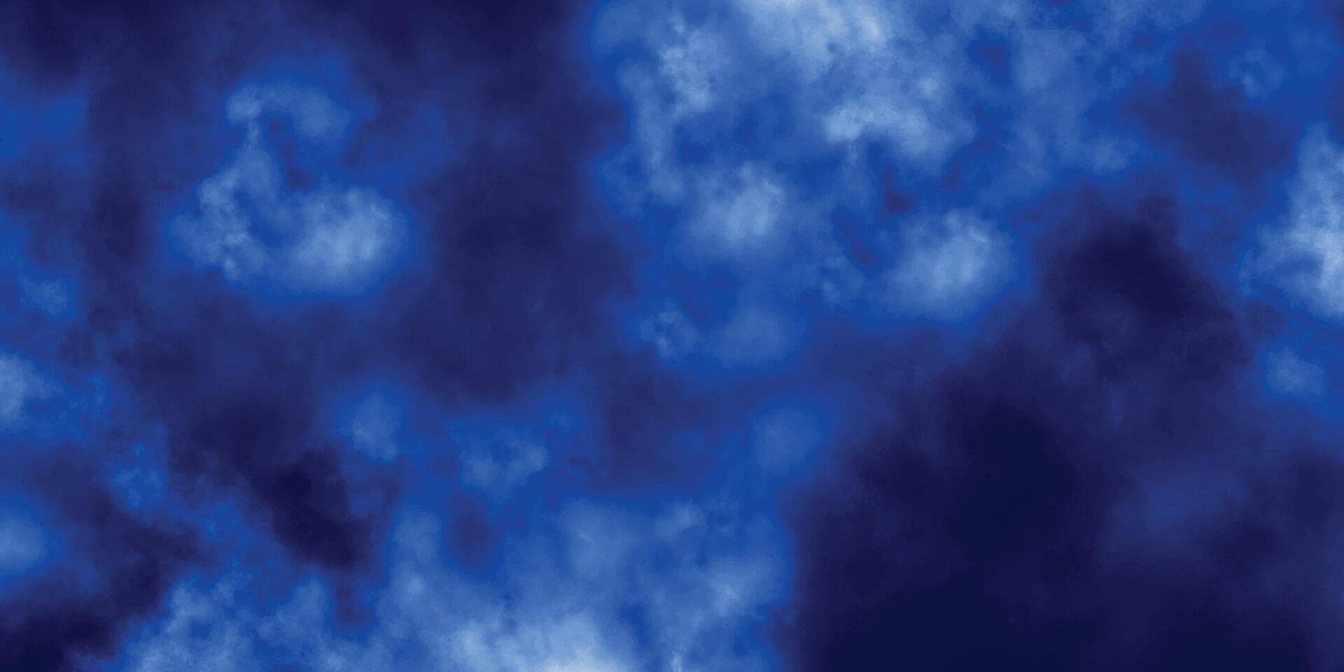 Watercolor background. Blue watercolor texture. Navy blue paint on white background. Blue sky with clouds. vector