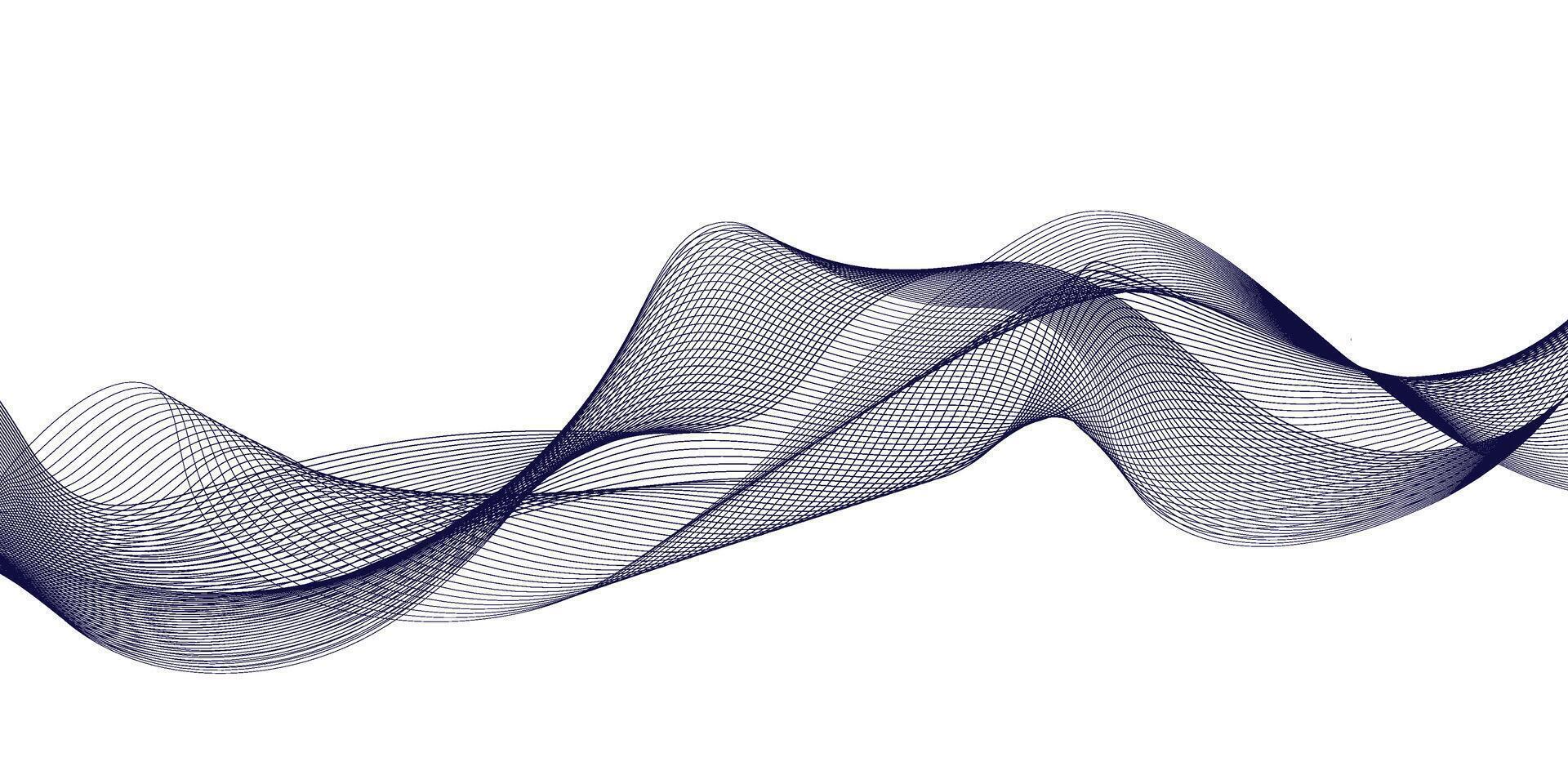 Abstract blue wave background. Abstract flowing curve wave line. Modern Wave lines background. Dynamic isolated on white background. vector