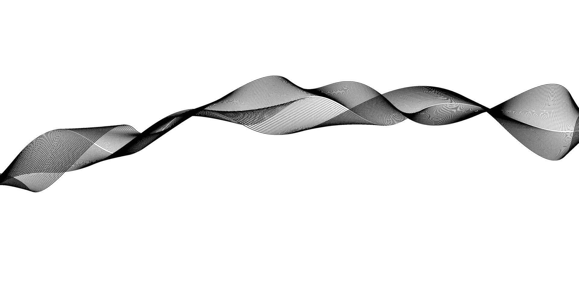 resumen fluido curva ola línea. moderno ola líneas antecedentes. dinámica aislado en blanco antecedentes. vector