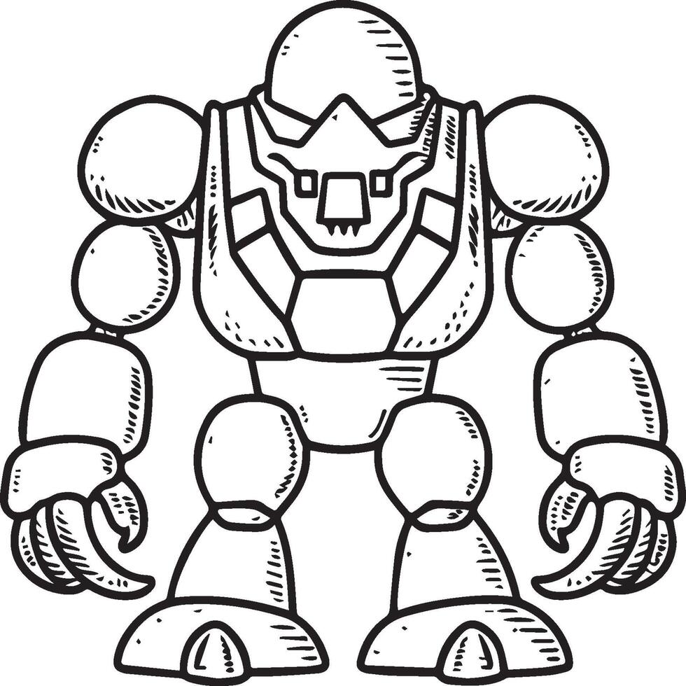 golem colorante paginas monstruo rock colorante paginas vector