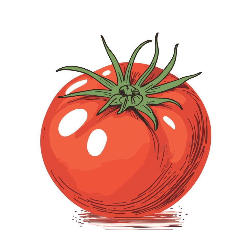 Tomato clip art vector illustration