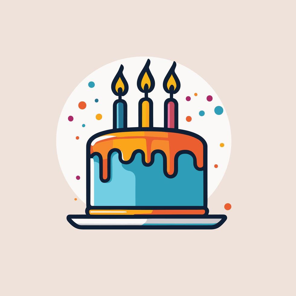 Birthday cake clip art vector illustration