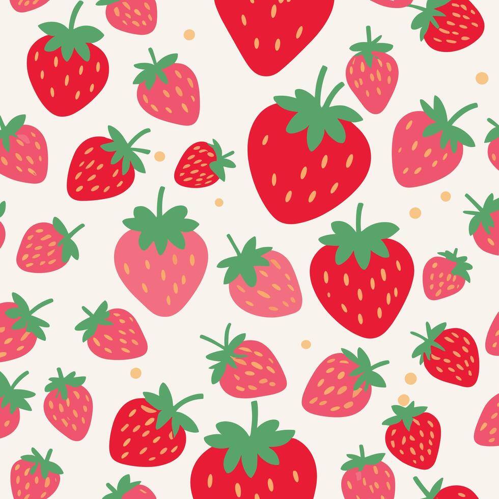 Strawberry minimalist clip art vector illustration