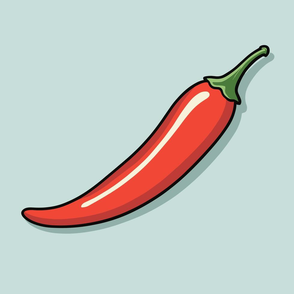 Red hot chilli pepper clip art illustration vector design