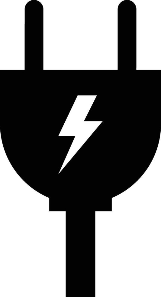 Plug and high voltage icon isolated on white background . Vector illustration