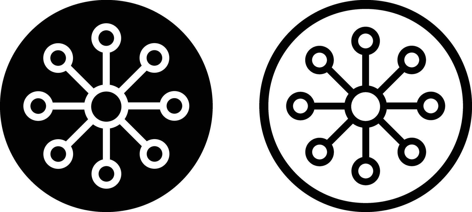 Network connection icon set in two styles isolated on white background . Vector illustration