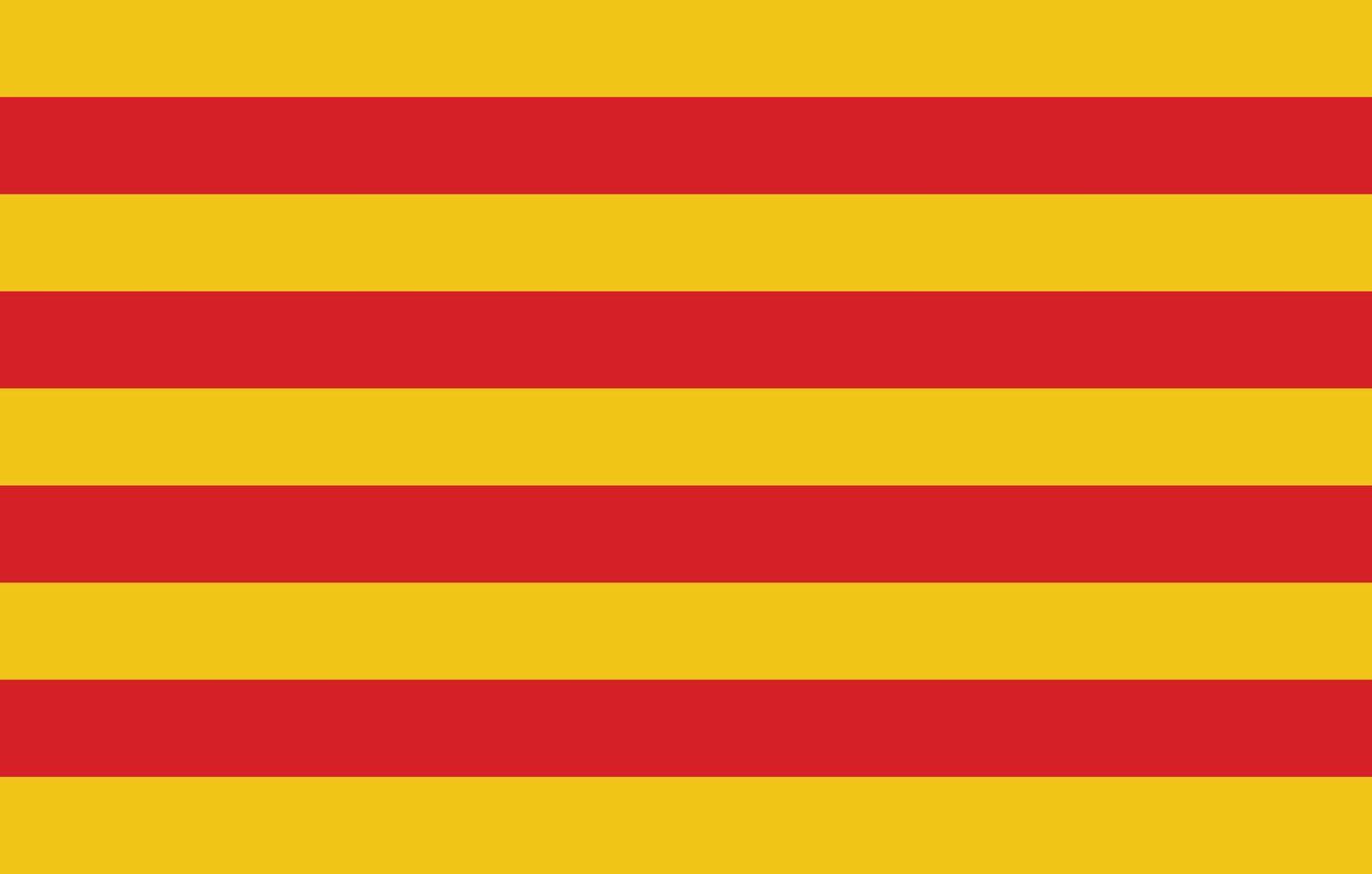 Catalonia flag . Flag of Catalonia vector isolated on white background