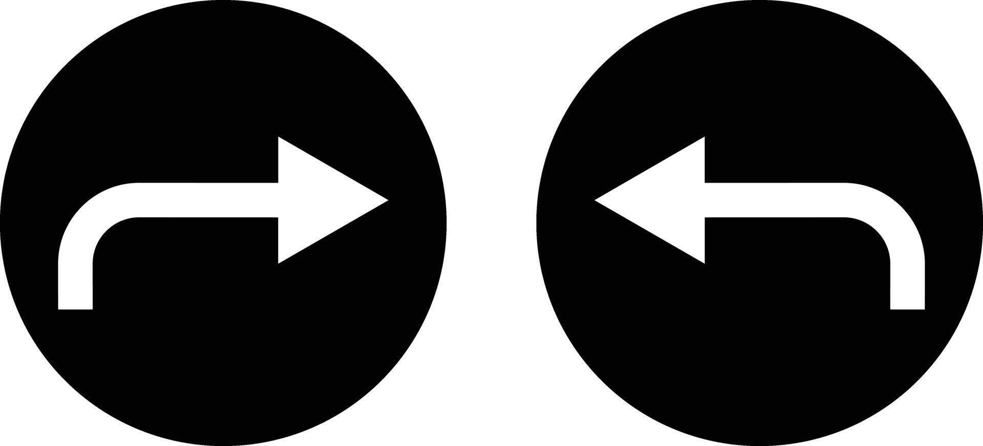 Return button icon set isolated on white background . Return arrow icon vector