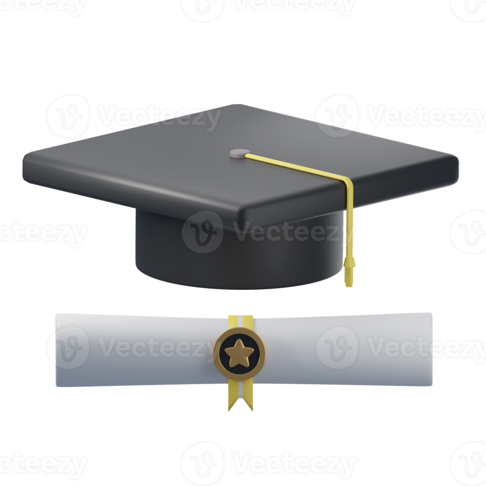 Graduation Hat 3D Icon png