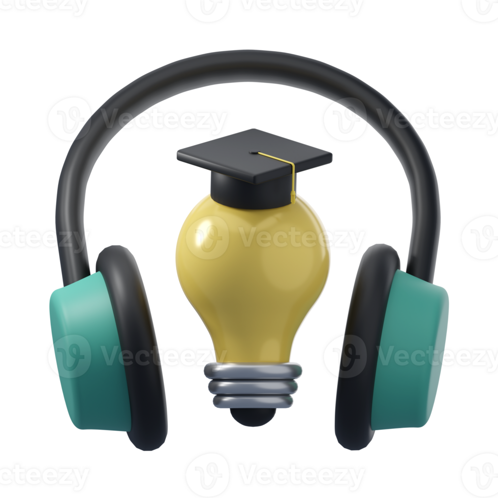 Bulb Listening 3D Icon png