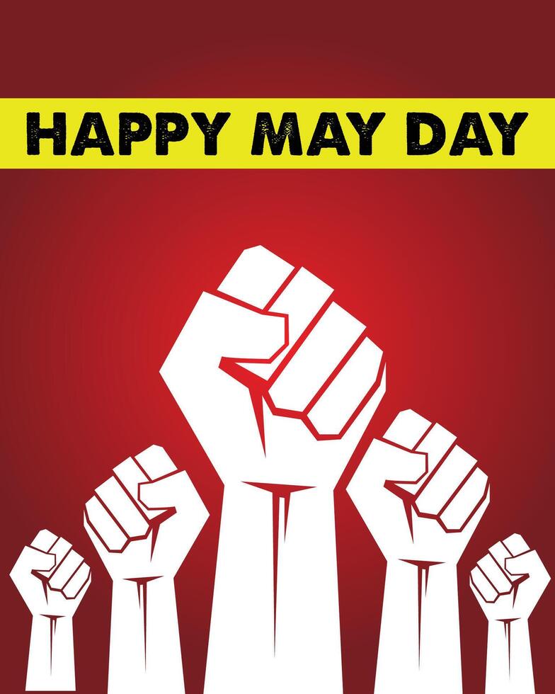 1 may - labour day. vector happy labour day poster or banner