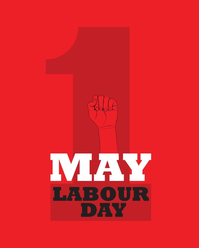 1 may - labour day. vector happy labour day poster or banner