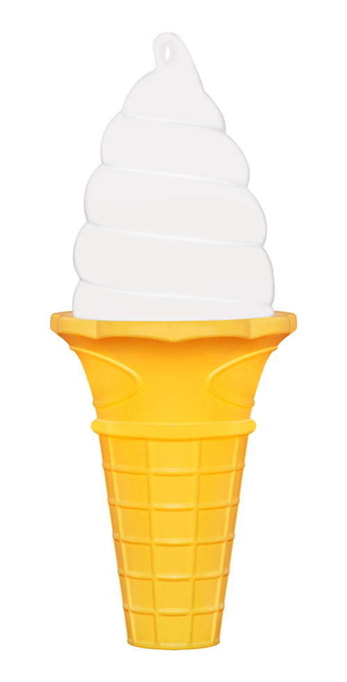 Vanilla flavor ice cream cone png