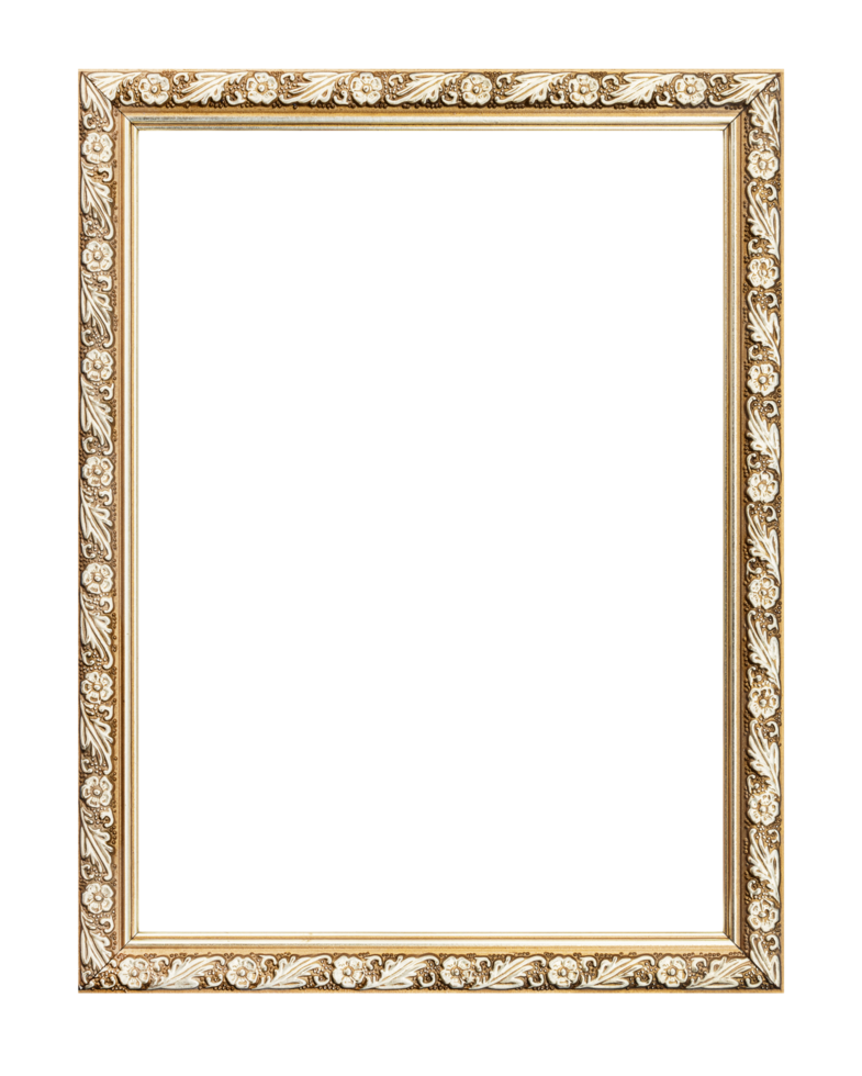 Golden rectangle picture frame png