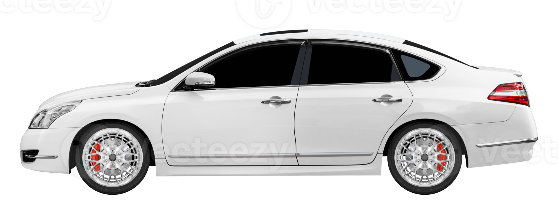 Side view white car png