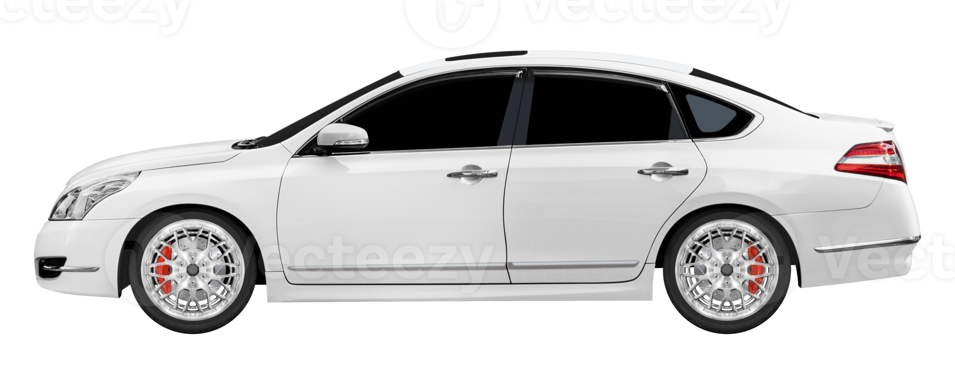 Side view white car png