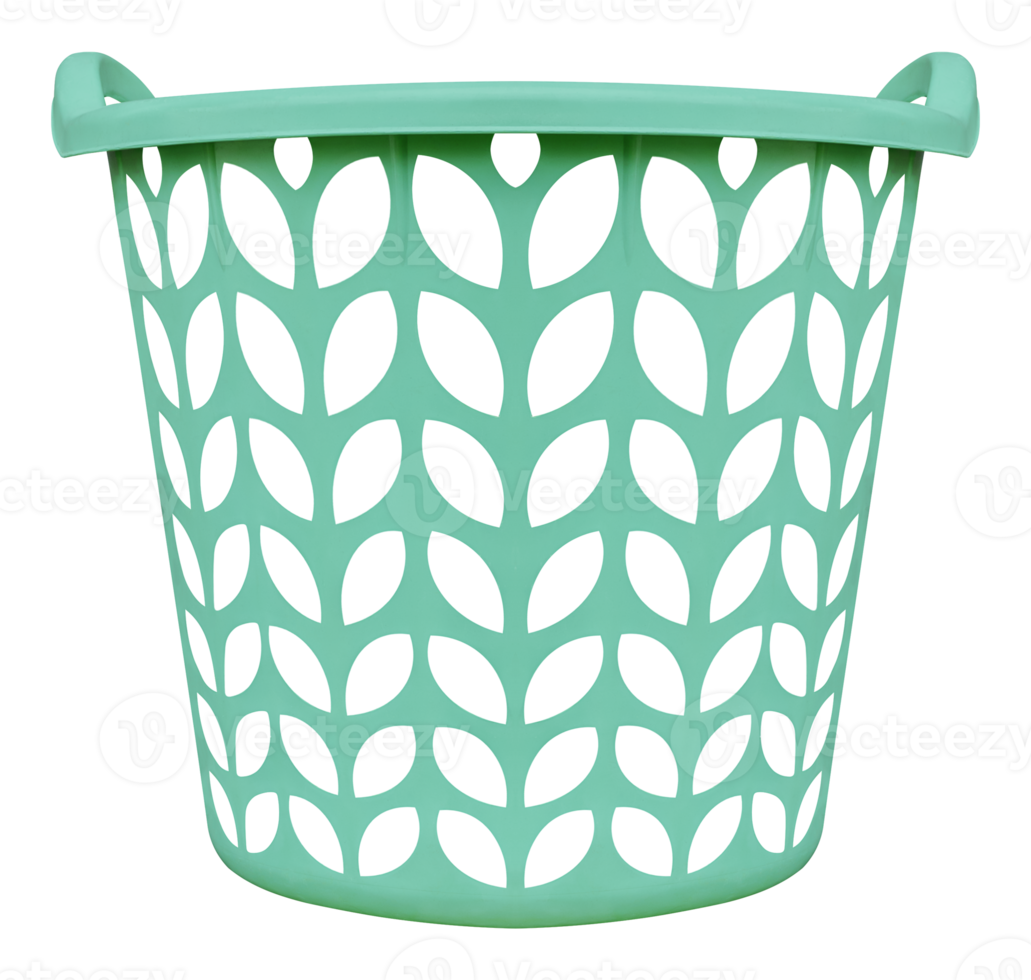 Green clothing basket png