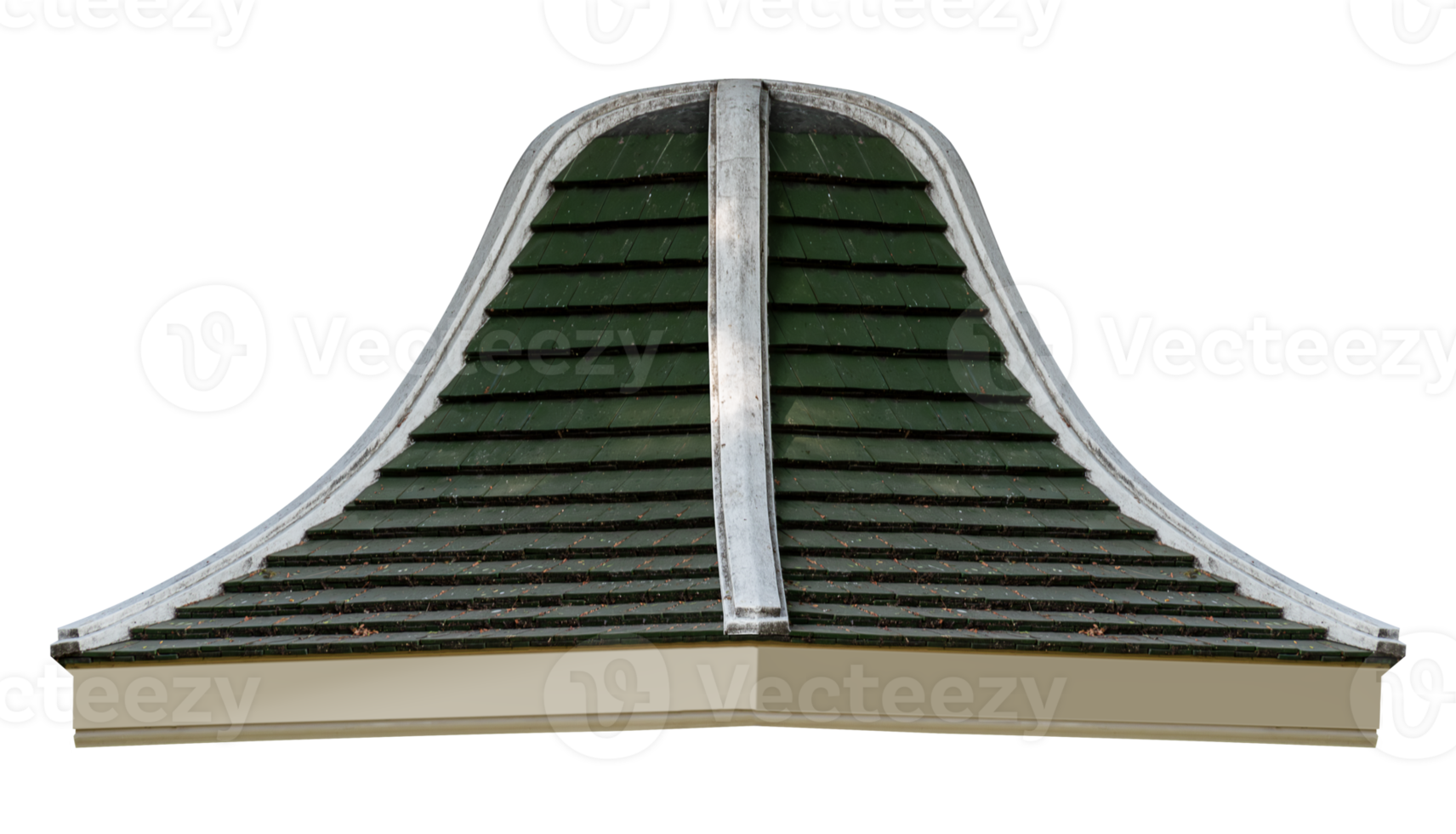Mockup pavilion roof with green tile png
