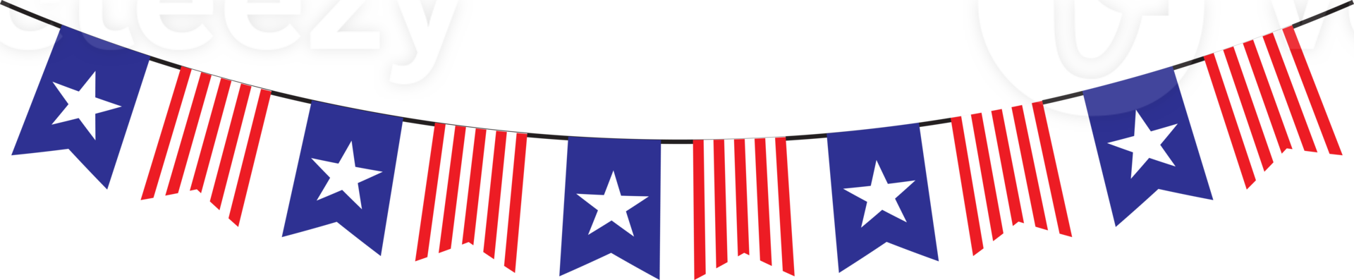 The USA flag border  for celebration or holiday concept. png