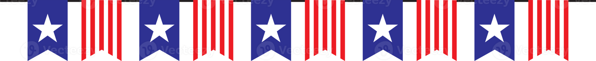The USA flag border  for celebration or holiday concept. png