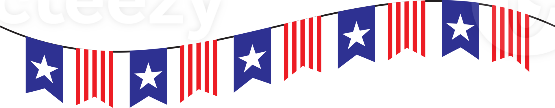 The USA flag border  for celebration or holiday concept. png