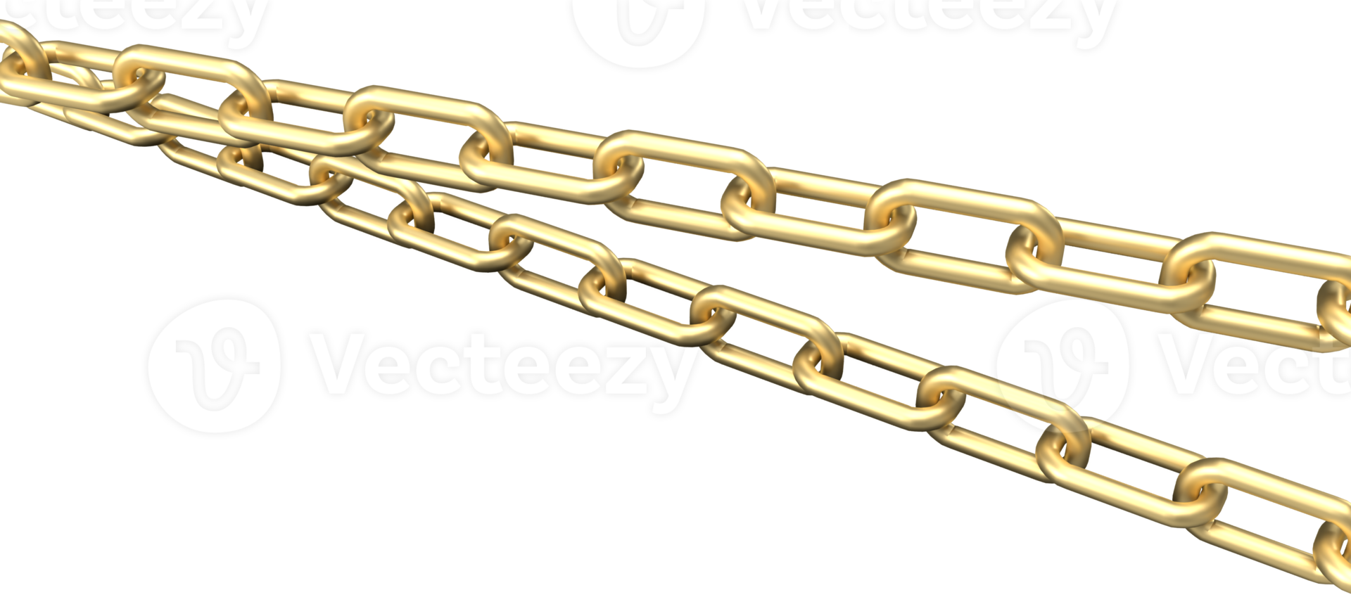 The Gold chain for abstract or Business image 3d rendering. png