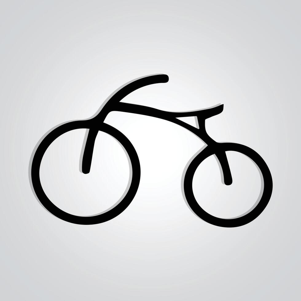 Bicycle Frame unique icon and cycle logo with Silver Background. Vector illustration