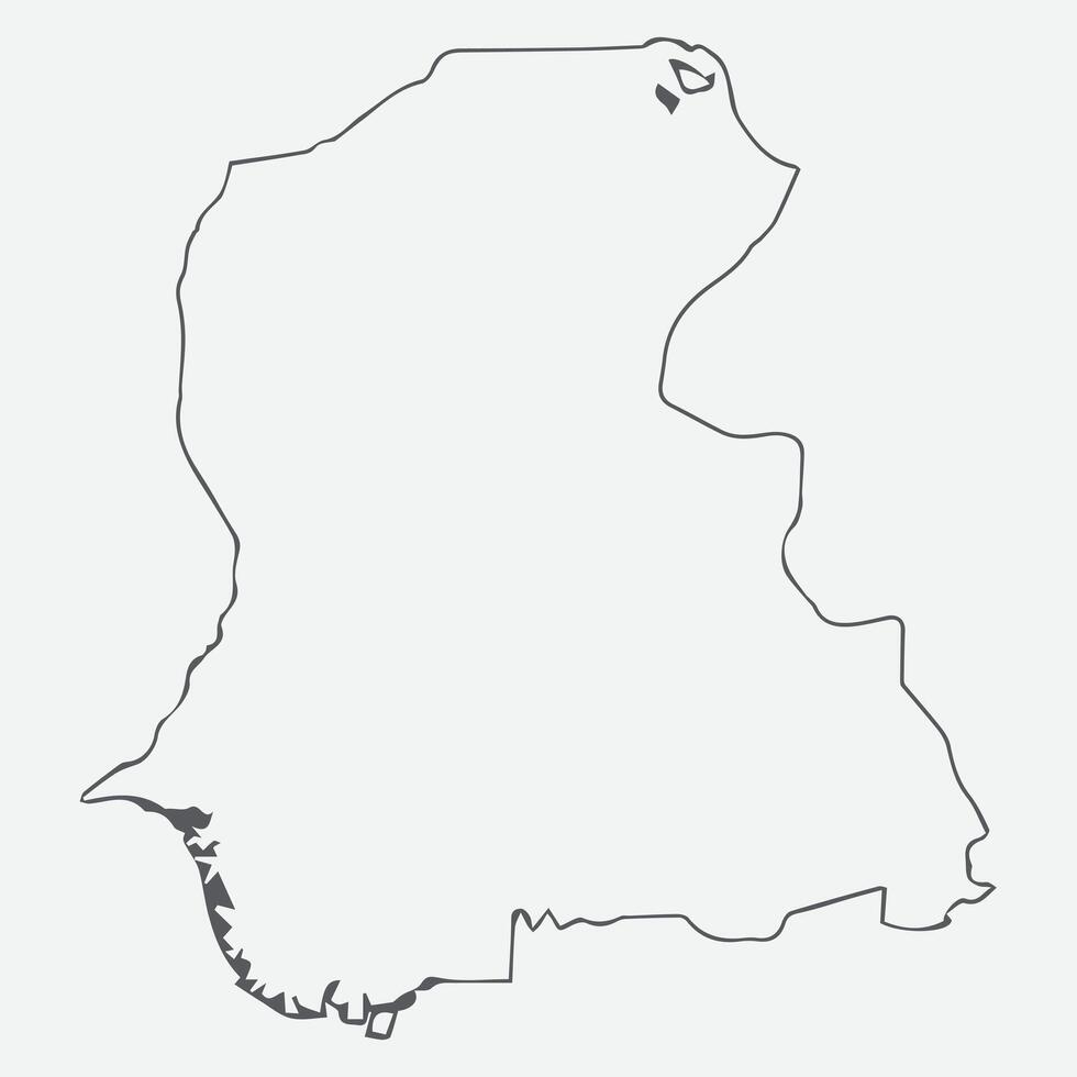 Sindh Outline map Pakistan Province Vector Art