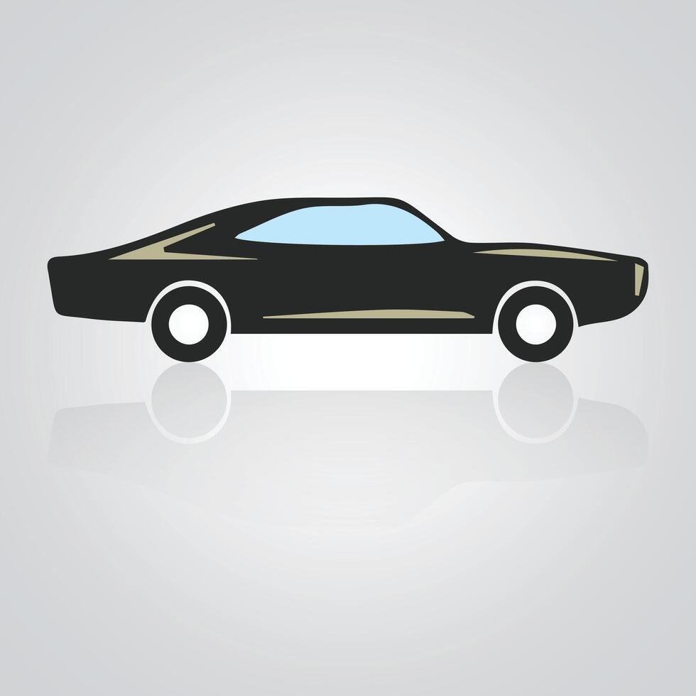 Car icons, vintage cars, unique icons, and a car logo with a silver background are also included. Vector illustration