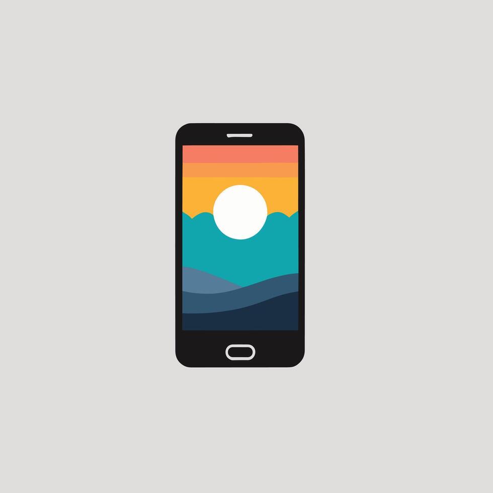 Smartphone icon logo vector illustration digital app concept