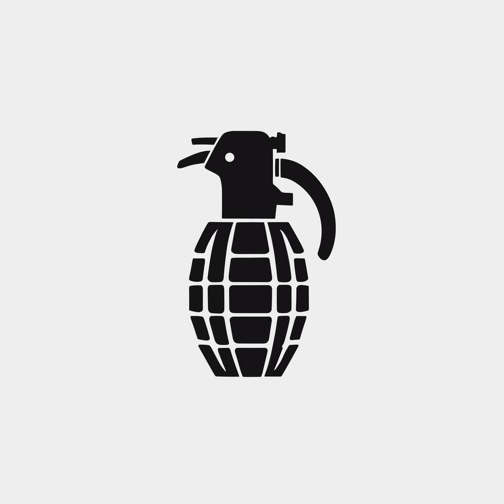Grenade icon logo clip art vector illustration