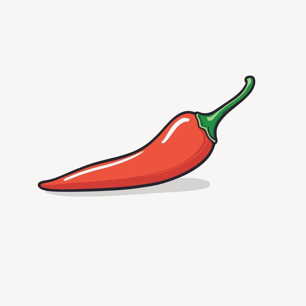 Red hot chilli pepper clip art illustration vector design