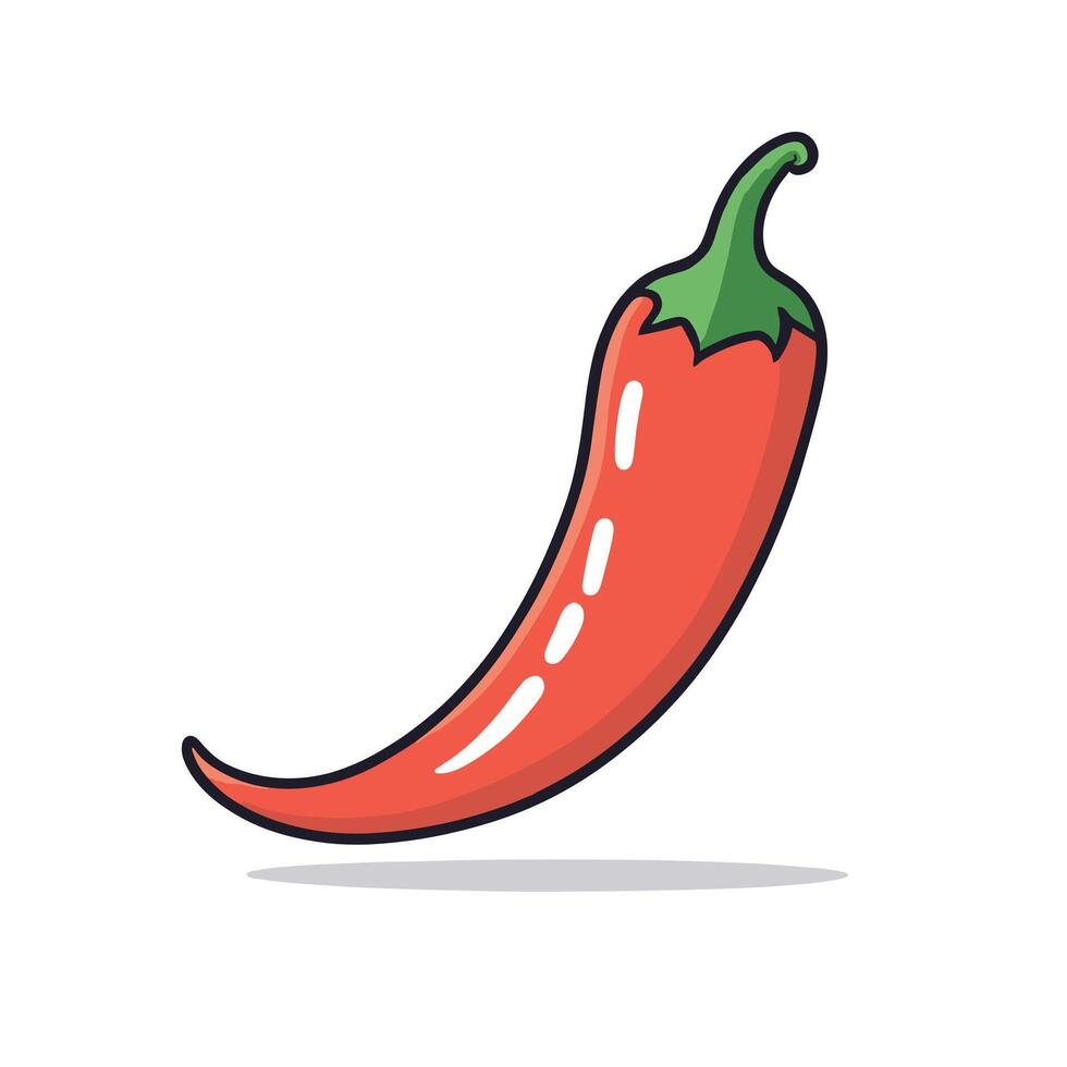 Red hot chilli pepper clip art illustration vector design