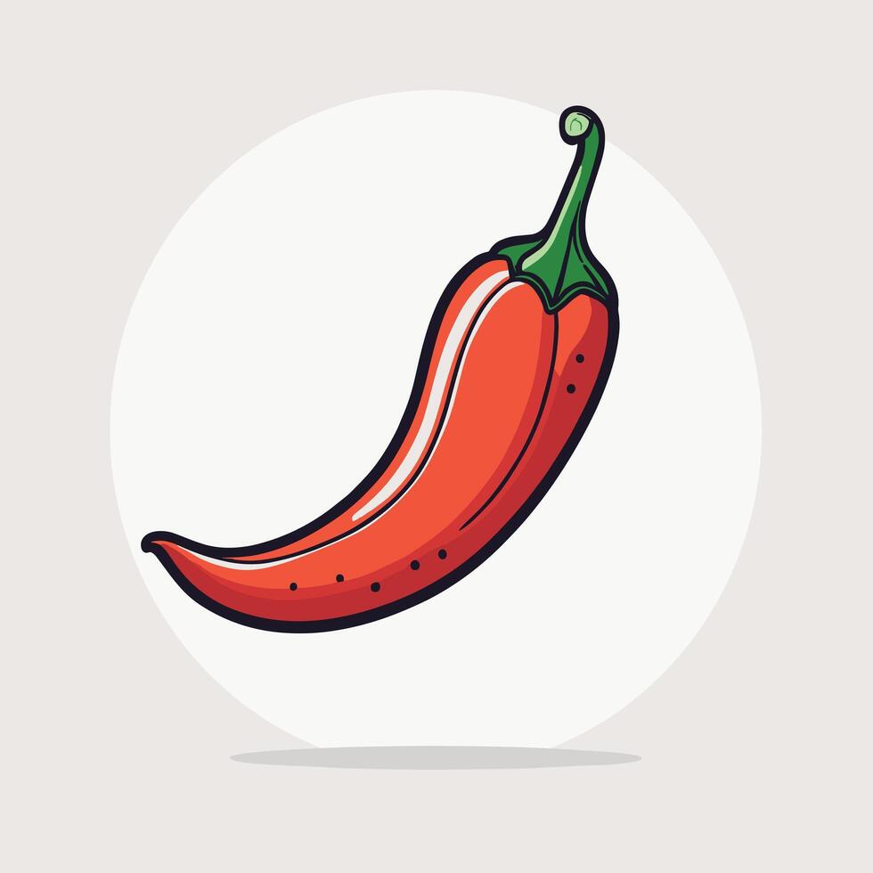 Red hot chilli pepper clip art illustration vector design