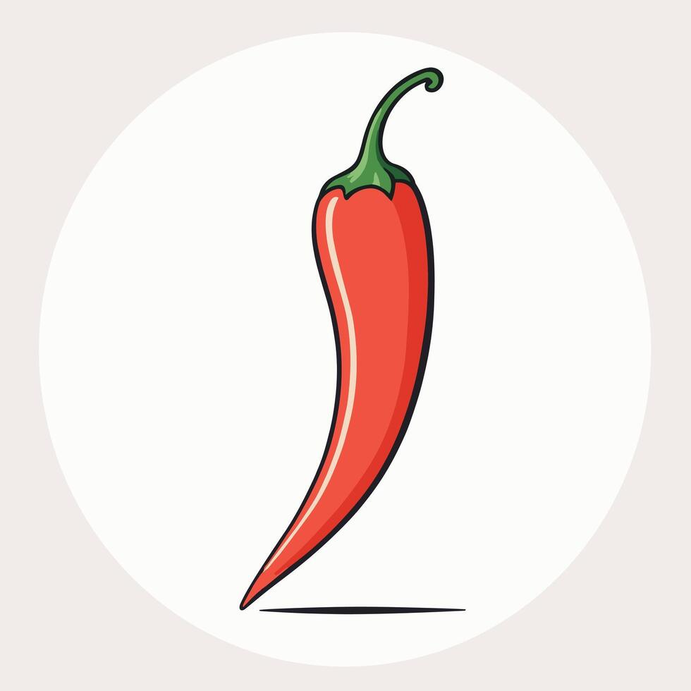 Red hot chilli pepper clip art illustration vector design