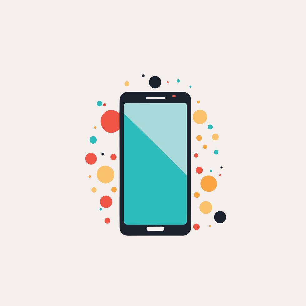 Smartphone icon logo vector illustration digital app concept