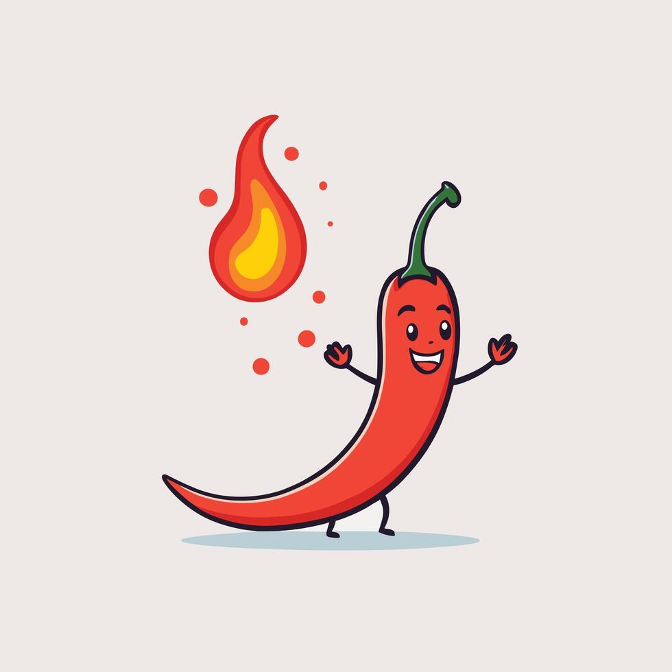 Red hot chilli pepper clip art illustration vector design