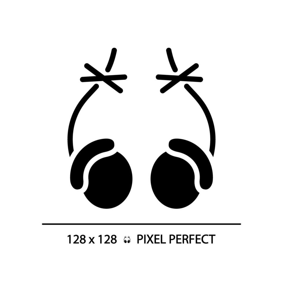 Vasectomy black glyph icon. Male sterilization, birth control methods. Permanent contraception, surgical operation. Silhouette symbol on white space. Solid pictogram. Vector isolated illustration