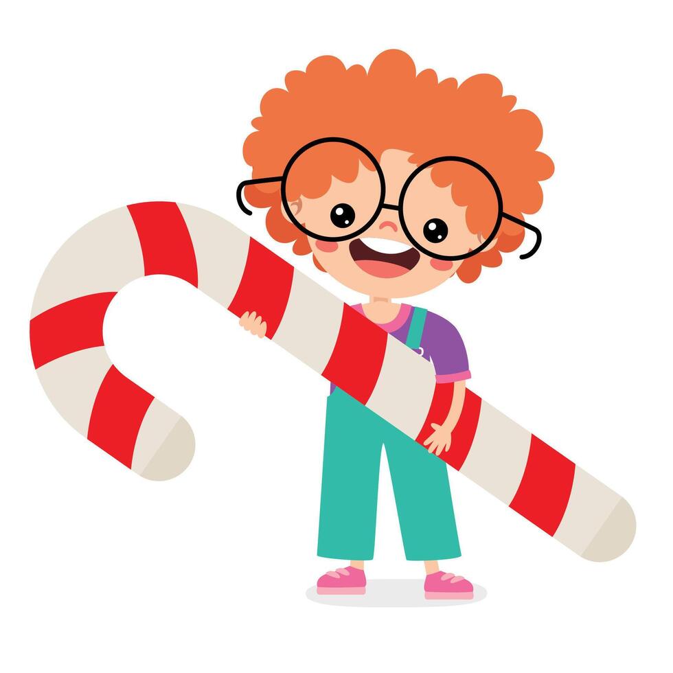 Illustration Of Kid With Candy vector
